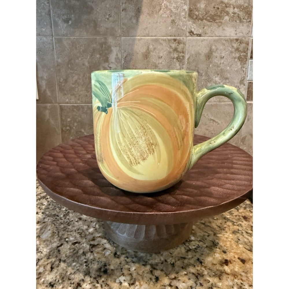 Fall Pumpkin Pfaltzgraff Central Market Set of 3 Mugs Cups Farm Veggies Autumn
